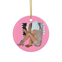 Ceramic dual sided Pilates Ornament