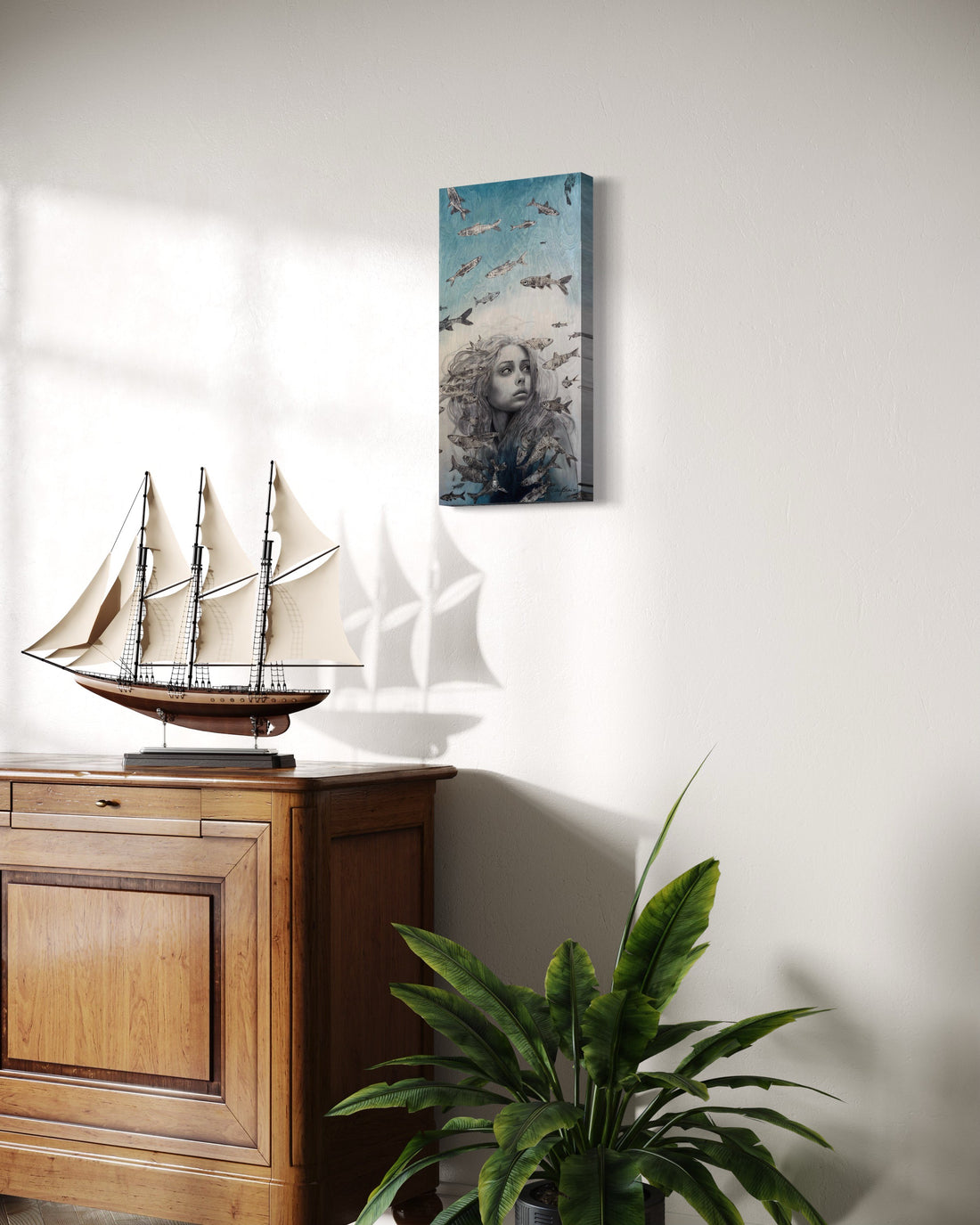 Port Siren Stretched Canvas Print